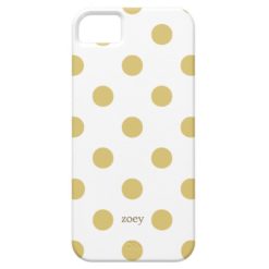 Chic Polka Dots iPhone Cases (Golden/White)