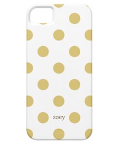 Chic Polka Dots iPhone Cases (Golden/White)