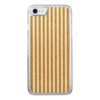 Chic Trendy Gold White Stripes Glitter Photo Print Carved iPhone 7 Case