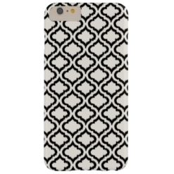 Chic black and white moroccan pattern ikat barely there iPhone 6 plus case