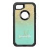 Chic gold ombre mint green block OtterBox defender iPhone 7 case