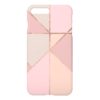 Chic rose gold peach tan blush color block iPhone 7 plus case