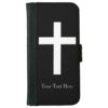 Christian White Cross Personalized iPhone 6/6s Wallet Case
