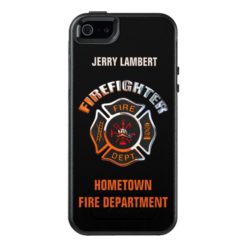Chrome Firefighter Name Template OtterBox iPhone 5/5s/SE Case