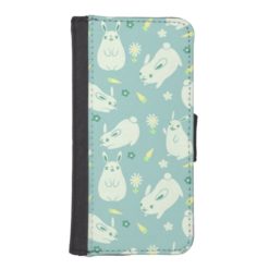 Chubby Bunny Pattern iPhone SE/5/5s Wallet