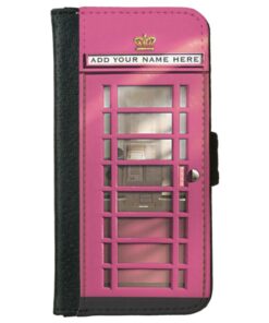 City Girl Funny Pink British Phone Booth iPhone 6/6s Wallet Case