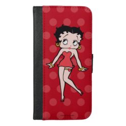 Classic Betty in Red Dress with Hands Out Pose iPhone 6/6s Plus Wallet Case