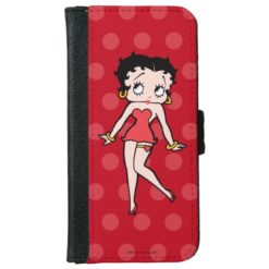 Classic Betty in Red Dress with Hands Out Pose iPhone 6/6s Wallet Case