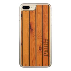 Classic wooden sailboat deck add name Carved iPhone 7 plus case