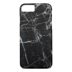 Classy Black Marble iPhone 7 case Barely there