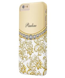 Classy Gold Monogram Style Barely There iPhone 6 Plus Case