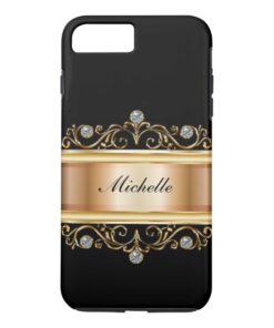 Classy Ladies Monogram Bling iPhone 7 Plus Case