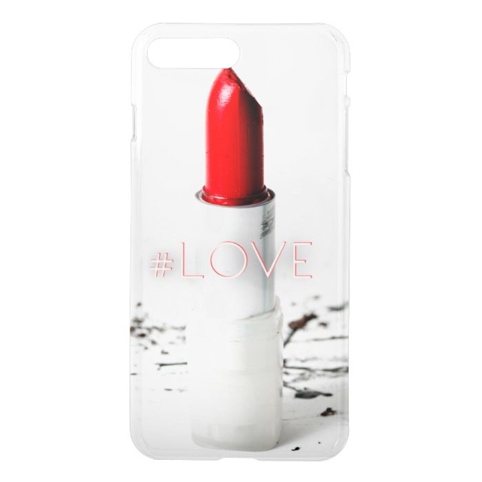 Clear #Love Lipstick iPhone 7 Plus Case