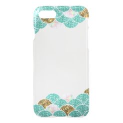 Clear Mermaid scales iPhone case