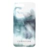 Clear monogram name watercolor hipster blue nautic iPhone 7 plus case