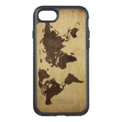 Close up of antique world map 3 OtterBox symmetry iPhone 7 case