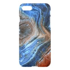 Closeup Of Blue & Brown Agate With Nacre iPhone 7 Case