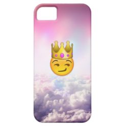 Cloudy Smirk Crown Emoji iPhone Case