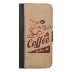 Coffee iPhone 6/6s Plus Wallet Case