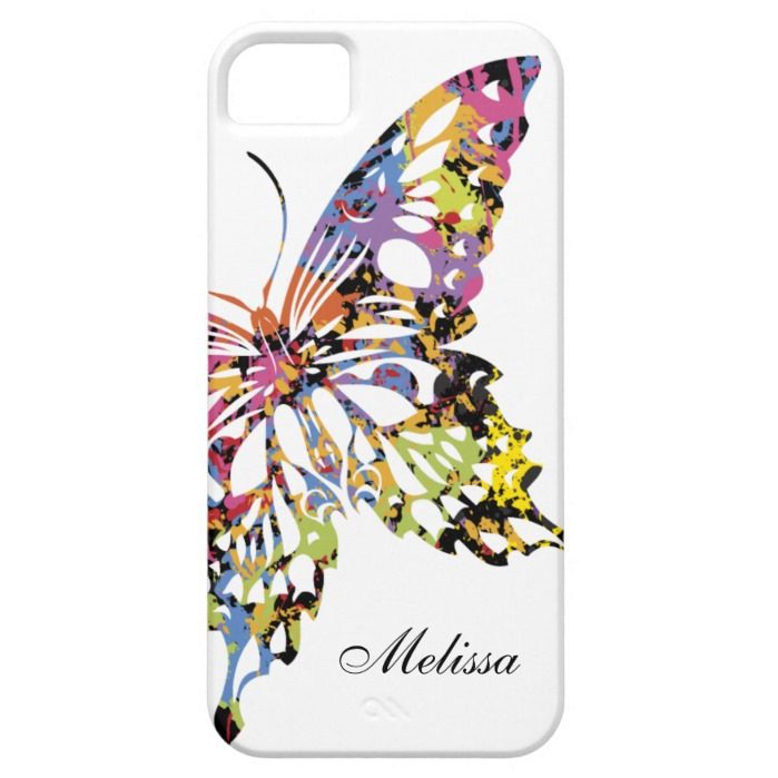 Color Splashed Butterfly iPhone 5 Case
