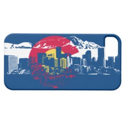 Colorado Flag - Denver Skyline - Phone Case