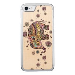 Colorful Abstract Elephant Illustration Carved iPhone 7 Case