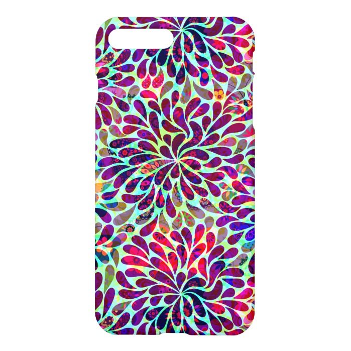 Colorful Abstract Floral Design iPhone 7 Plus Case