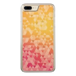 Colorful Abstract Triangle Pattern Carved iPhone 7 Plus Case