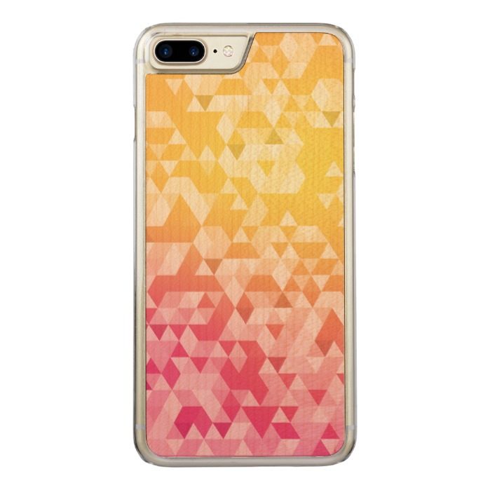 Colorful Abstract Triangle Pattern Carved iPhone 7 Plus Case
