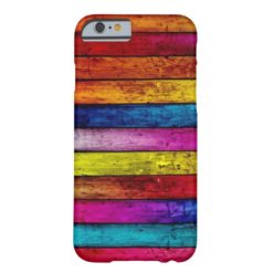 Colorful Abstract Wood Pattern Barely There iPhone 6 Case