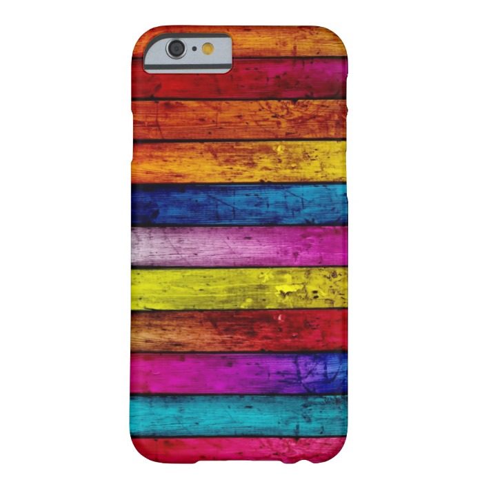 Colorful Abstract Wood Pattern Barely There iPhone 6 Case