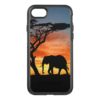 Colorful African Safari Sunset Elephant Silhouette OtterBox Symmetry iPhone 7 Case