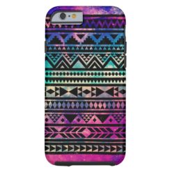 Colorful Cute Girly Nebula Space Aztec Pattern Tough iPhone 6 Case