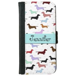Colorful Dachshunds iPhone Wallet
