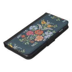 Colorful Hungarian Flowers iPhone 6/6s Plus Wallet Case