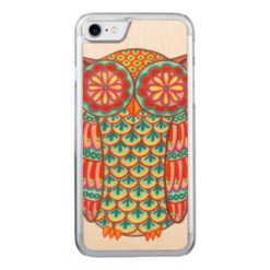 Colorful Owl iPhone 6 Wood Carved iPhone 7 Case
