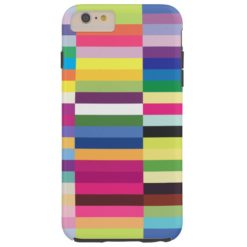 Colorful Striped Pattern Tough iPhone 6 Plus Case