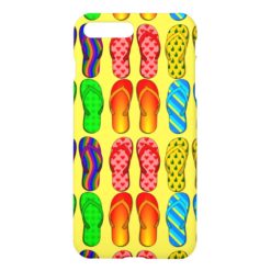 Colorful Summer Fun Beach Flip Flops iPhone 7 Plus Case
