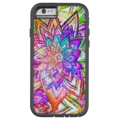 Colorful Vintage Floral Pattern Drawing Watercolor Tough Xtreme iPhone 6 Case