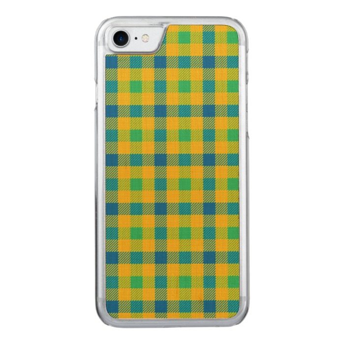 Colorful abstract checkered pattern Carved iPhone 7 case