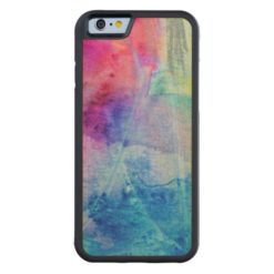 Colourful Layers of Watercolour 2 Carved Maple iPhone 6 Bumper
