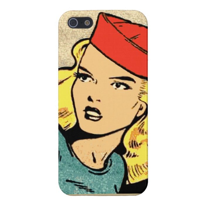 Comic Book Heroine in a Red Hat iPhone SE/5/5s Case