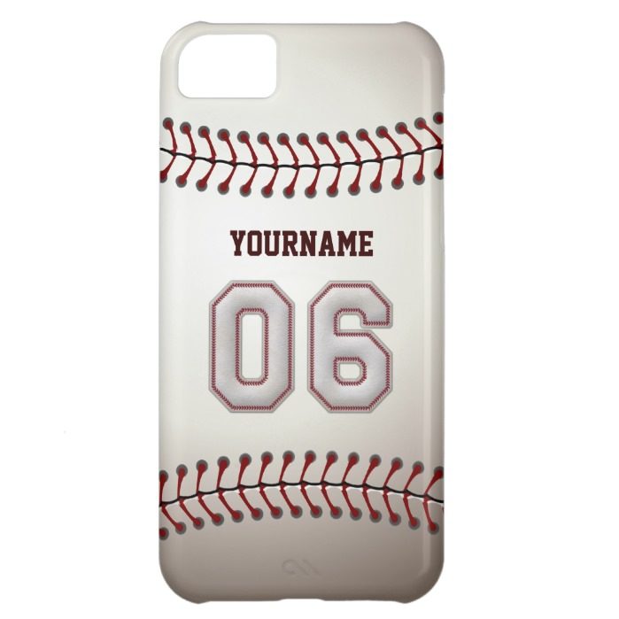 Cool Baseball Stitches - Custom Number 06 and Name Cover For iPhone 5C