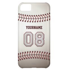 Cool Baseball Stitches - Custom Number 08 and Name iPhone 5C Cover