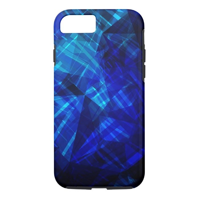 Cool Blue Ice Geometric Pattern iPhone 7 Case
