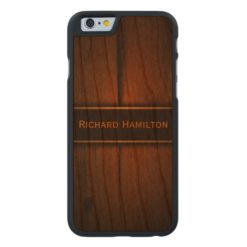 Cool Classy Baltic Pine Wood Manly Carved Wooden Carved Cherry iPhone 6 Case