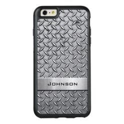 Cool Diamond Cut Silver Metallic Manly Look OtterBox iPhone 6/6s Plus Case
