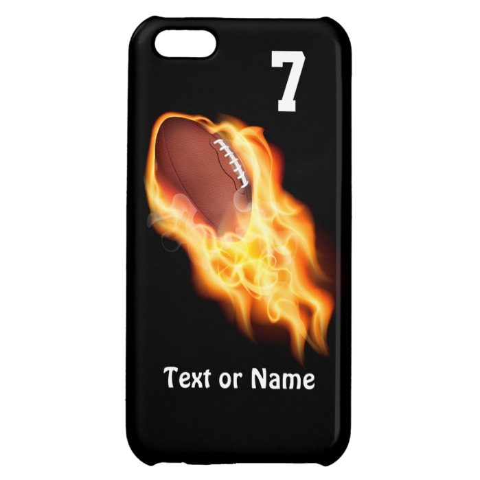Cool Flaming Football iPhone 5C Cases