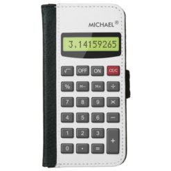 Cool Fun Calculator - Math Pi Number Digits iPhone 6/6s Wallet Case