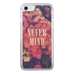 Cool Girly Cute Soft Grunge Never Mind Pink Roses Carved iPhone 7 Case